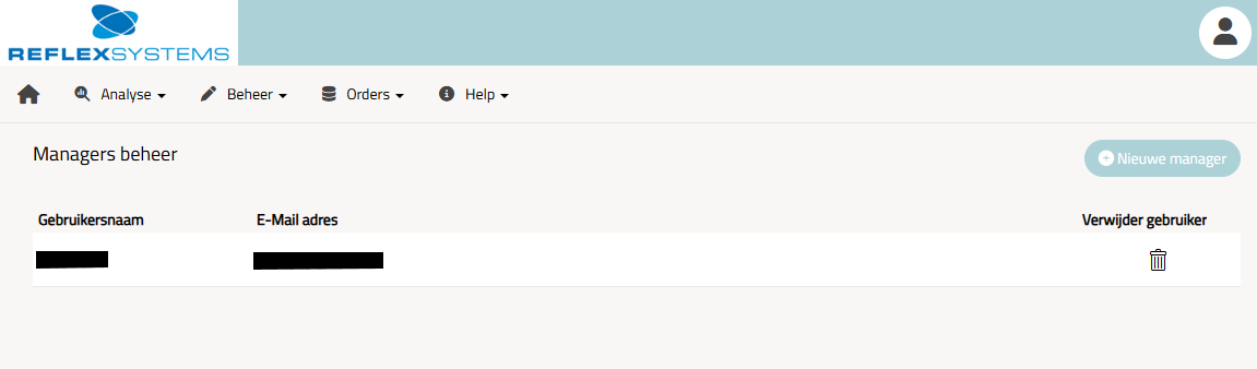 Team management dashboard