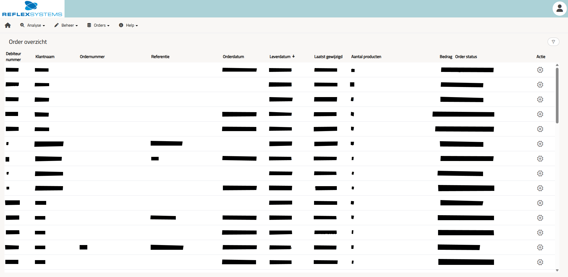 Live order monitoring