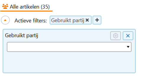 Gebruik partij filter