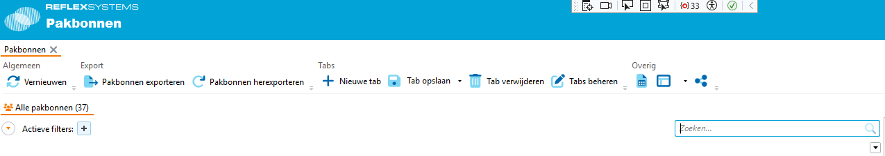 Pakbonnen herexporteren