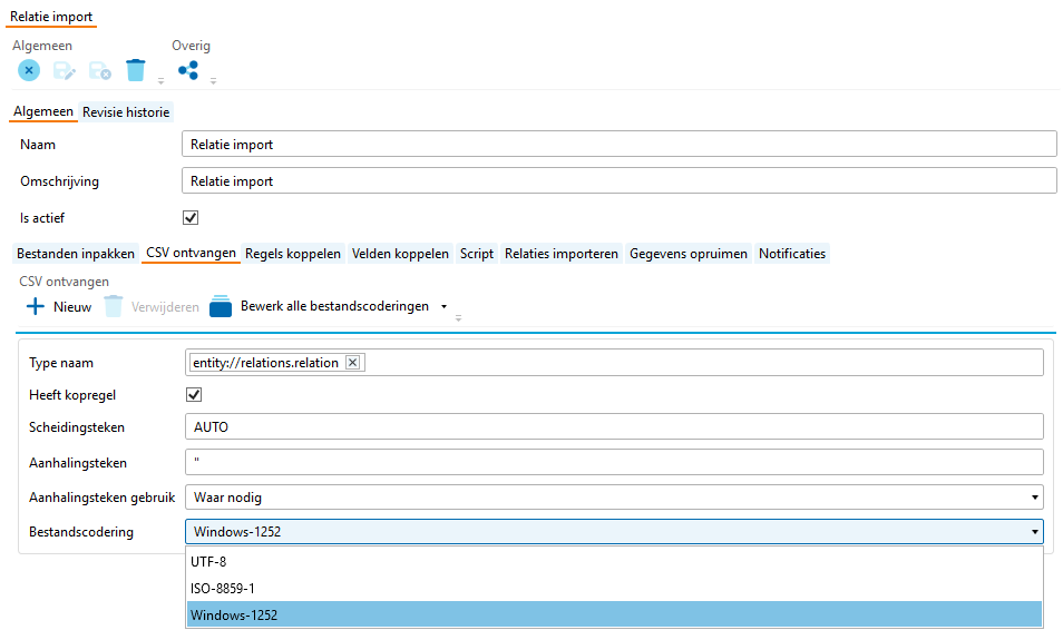 CSV bestandscodering