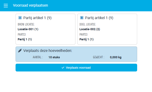 Flex Mobile voorraad verplaatsen